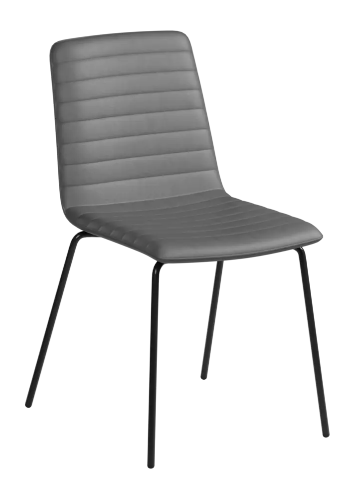 ARCA MEET BLACK, židle konferenční, ekologická kůže šedá